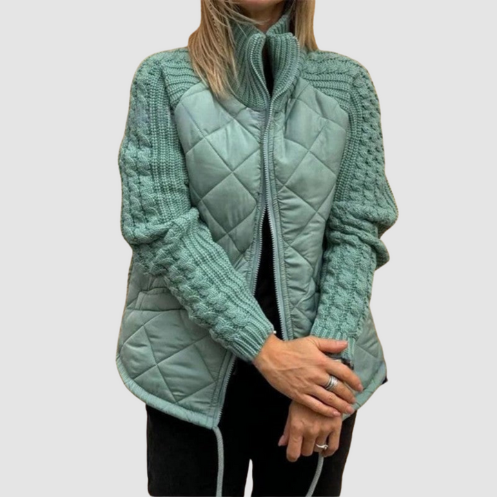 Carina™ Wool Patchwork Down Jacket