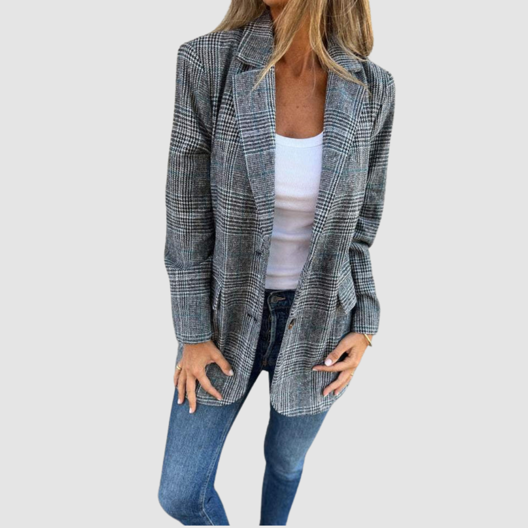 Isabel™ Elegant Plaid Winter Blazer