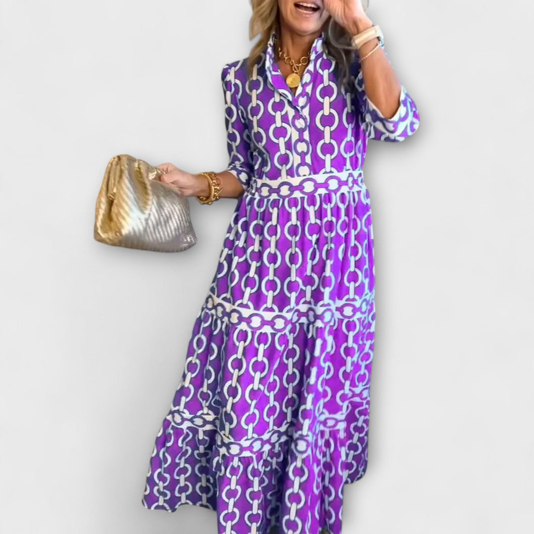 Sheena™ Chain Print Midi Dress
