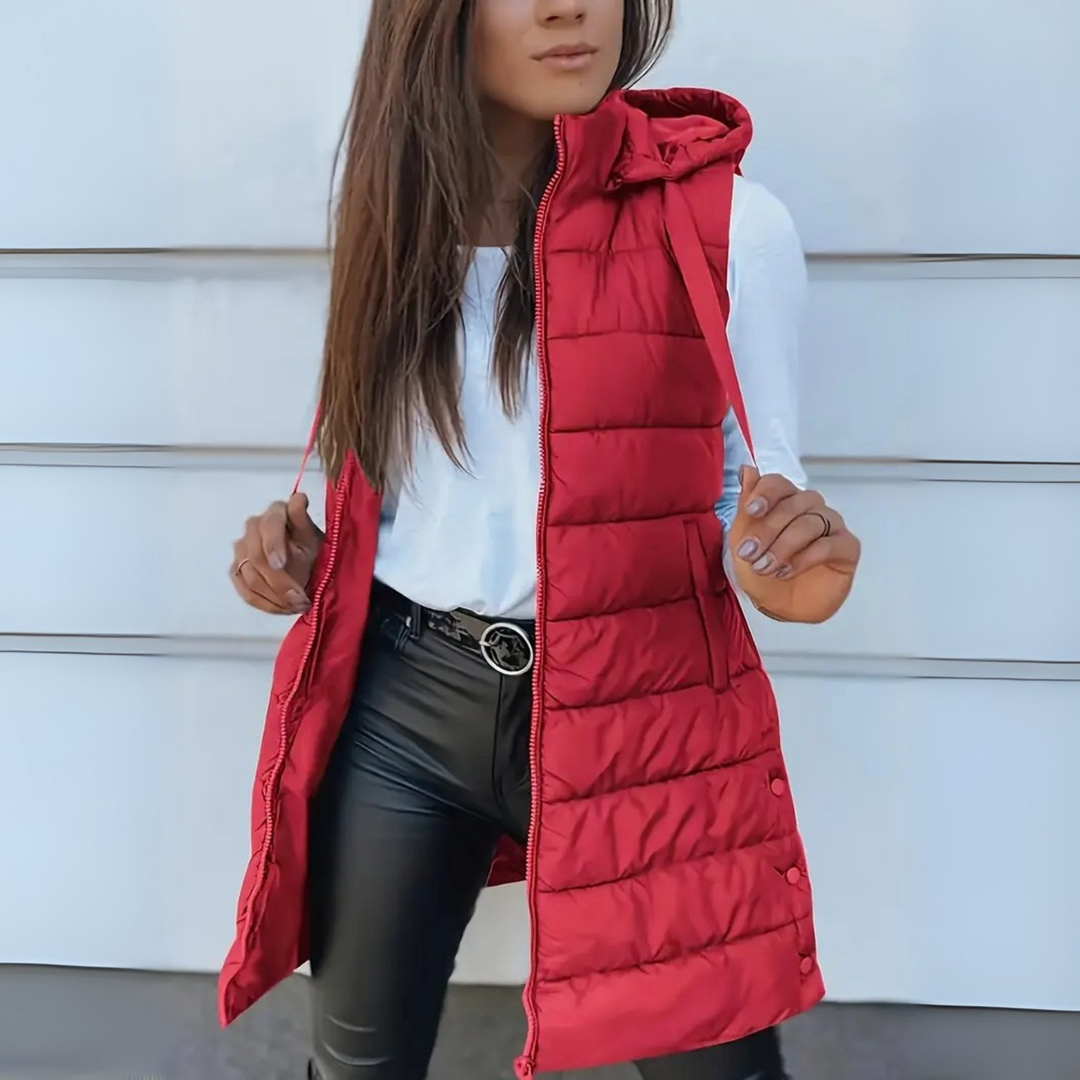 Mitchelle™ Casual Long Sleeveless Puffer Vest