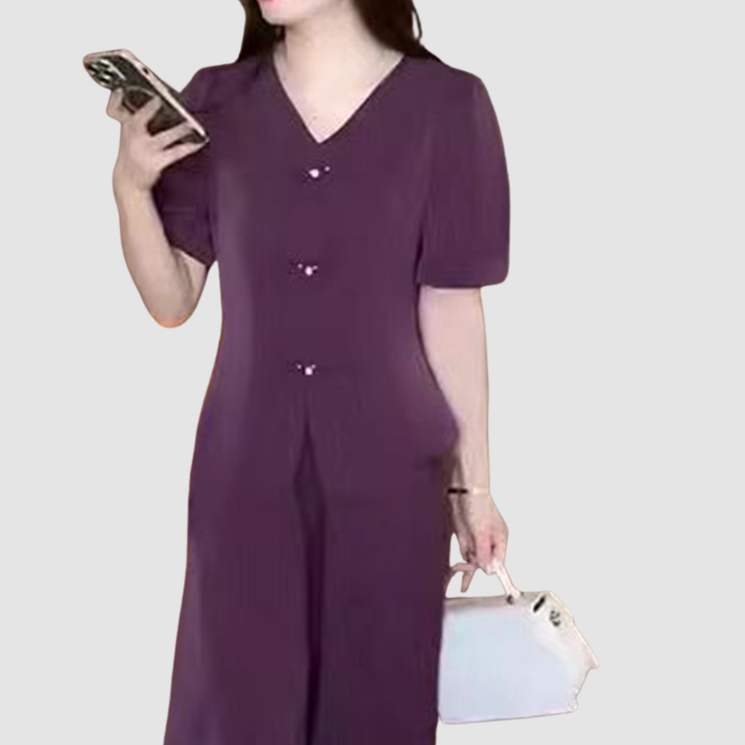 Elsie™ Elegant Short-Sleeve Two-Piece Set