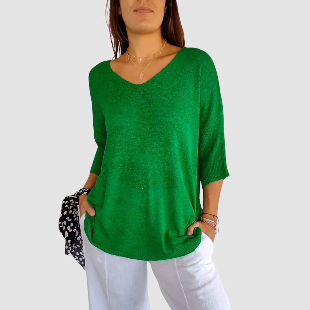Camille™ Knit V-Neck Top