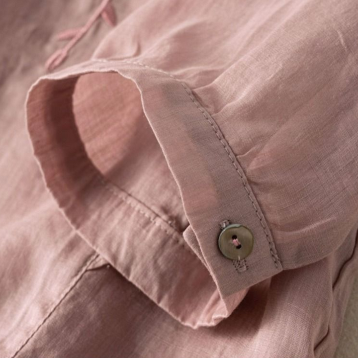 Margarita™ Loose Retro Cotton-Linen Top