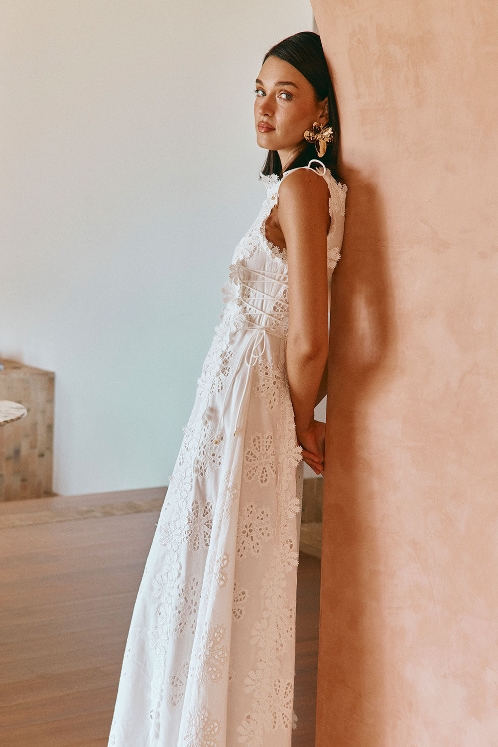 Lucy™ Floral Embroidered Maxi Dress